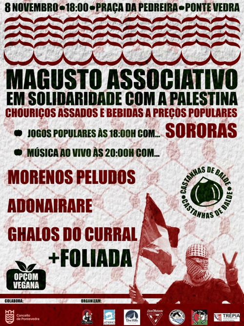 Magusto associativo em solidaridade com a Palestina