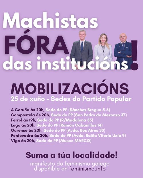 Mobilización contra o machismo nas institucións