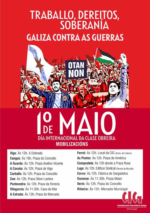 Manifestación 1º de maio, Día Internacional da Clase Obreira