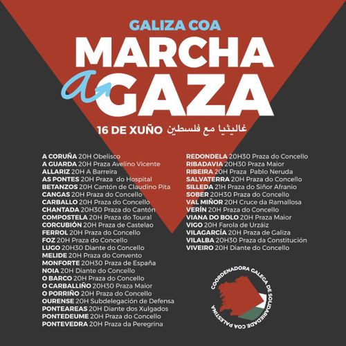 Concentración Galiza coa marcha a Gaza