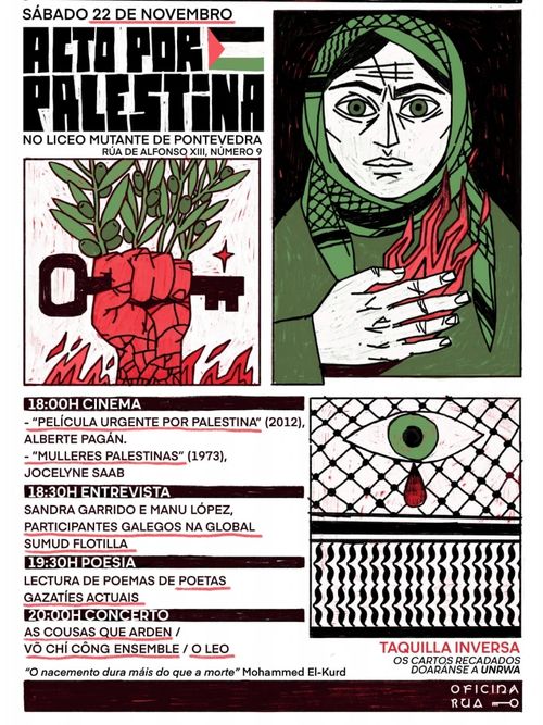 Acto por Palestina no Liceo Mutante